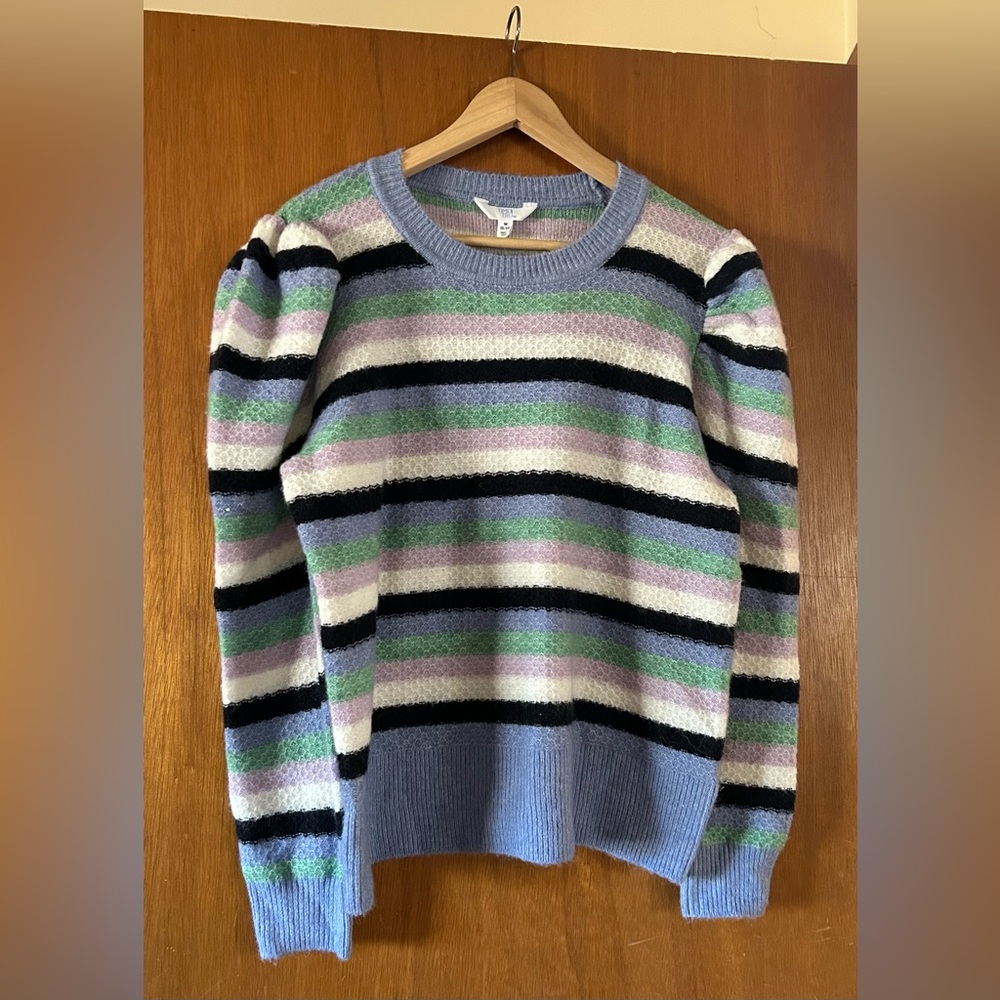 Time and Tru Pastel Striped Women's Sweater